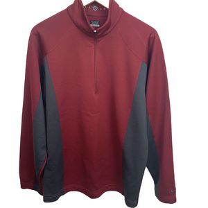 Nike Golf Mens Size M Sweatshirts 1/3 Zip Maroon and Gray Pullover